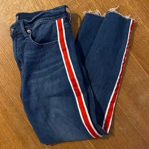 GAP Denim Skinny Jeans w/ Red strip